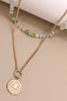 GLASS BEAD AND BOXCHAIN PENDANT NECKLACE DUO | 80N823