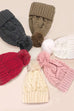 CLASSIC CABLE KNOT POM POM BEANIES HAT | 40BN912