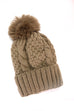 CLASSIC CABLE KNOT POM POM BEANIES HAT | 40BN912