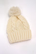 CLASSIC CABLE KNOT POM POM BEANIES HAT | 40BN912