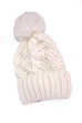 CLASSIC CABLE KNOT POM POM BEANIES HAT | 40BN912