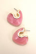 IRREGULAR MARBLEIZED ACRYLIC HOOP EARRINGS | 80E5010