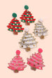 CHRISTMAS TREE HOLIDAY SEEDBEAD EARRINGS | 91E085120