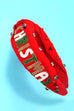 MERRY CHRISTMAS HOLIDAY SEED BEAD HEADBAND | 91H5231