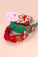 HO HO HO CHRISTMAS HOLIDAY SEED BEAD HEADBAND | 91H5240