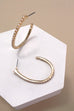 U SHAPE PEARL EDGE HOOP EARRINGS | 31E24796