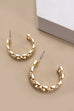 CLASSIC CHAIN CUTOUT HOOP EARRINGS | 31E24807