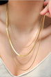 TITANIUM  STEEL NON-TARNISH LAYERED CHAIN NECKLACE | 40NK328