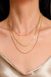 TITANIUM  STEEL NON-TARNISH LAYERED CHAIN NECKLACE | 40NK328