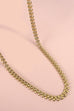 TITANIUM  STEEL NON-TARNISH LEAF CHAIN NECKLACE | 40NK329