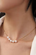 TITANIUM  STEEL NON-TARNISH CLASSIC PEARL NECKLACE | 40NK332