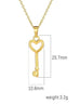 STAINLESS STEEL TARNISH FREE GOLD KEY NECKLACE | 40NK335