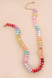 NATURAL AGATE GLASS SEMI PRECIOUS BEAD NECKLACE | 80N896