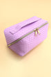 FAUX LEATHER OPEN FLAT COSMETIC MAKEUP POUCH BAG | 40P534