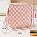 CHECKER COSMETIC MAKEUP TRAVEL POUCH BAG | 40P537