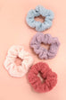 SOFT PLUSH HAIR SCRUNCHIES IN SET OF 4 | 40S729