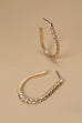 HALF TWIST OVAL HOOP EARRINGS | 31E24901