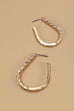 HALF TWIST OVAL HOOP EARRINGS | 31E24901