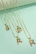 INITIAL MULTI COLOR RHINESTONE NECKLACE | 80N952