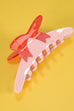 TWO TONE BOW RIBBON HAIR CLAW CLIPS | 40H822