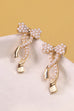 BOW PEARL GOLD MIX EARRINGS | 31E24882