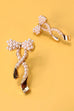 BOW PEARL GOLD MIX EARRINGS | 31E24882