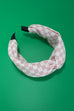 KNOTTED CHECKER HEADBAND HAIR BAND | 40HB160