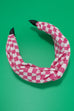 KNOTTED CHECKER HEADBAND HAIR BAND | 40HB160