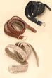 BRAIDED WOVEN FAUX LEATHER BELT | 40BT639