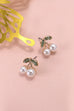 CHERRY PEARL RHINSTONE EARRINGS | 80E5357