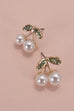 CHERRY PEARL RHINSTONE EARRINGS | 80E5357