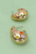 MULTI STONE BUBBLE TEARDROP HOOP EARRINGS | 80E5358