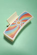 NOSTALGIA GROOVY RAINBOW GOOD VIBE HAIR CLAW CLIPS | 40H848