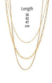 18K STAINLESS STEEL TARNISH FREE LAYERED NECKLACE | 40NK346