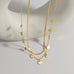 STAINLESS STEEL TARNISH FREE DISC LAYER NECKLACE | 40NK349