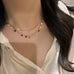 STAINLESS STEEL TARNISH FREE DISC LAYER NECKLACE | 40NK349