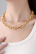 STAINLESS STEEL TARNISH FREE CHUNKY CHAIN NECKLACE | 40NK350