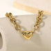 18K STAINLESS STEEL TARNISH FREE HEART NECKLACE | 40NK351