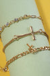 MULTI LAYER CROSS STATION RHINESTONE BRACELET | 80B236