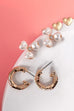 TRIO PEARL HEART HUGGIE HOOP EARRINGS SET OF 3 | 80E5426