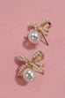 PEARL BOW STUD EARRINGS | 31E40103