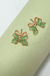 GOLD MINT EPOXY BOW STUD EARRINGS | 31E40100