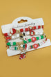 CHRISTMAS SANTA RUDOLPH HEISI BRACELETS SET OF 4 | 40B121