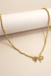 18K STAINLESS STEEL TARNISH FREE BOW NECKLACES | 40NK352