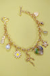 MULTI CHARM BOW FRUIT FLOWER TOGGLE BRACELETS | 80B247