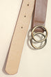 DOUBLE O BUCKLE FAUX LEATHER BELT | 40BT641