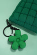 TRENDING PUFFY DAISY FABRIC BAG CHARM KEYCHAIN | 40KC114