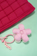 TRENDING PUFFY DAISY FABRIC BAG CHARM KEYCHAIN | 40KC114