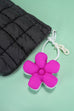 TRENDING PUFFY DAISY FABRIC BAG CHARM KEYCHAIN | 40KC114