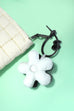 TRENDING PUFFY DAISY FABRIC BAG CHARM KEYCHAIN | 40KC114